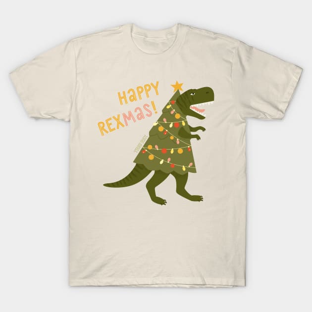 Tyrannosaurus christmas tree rex T-Shirt by angelina_bambina